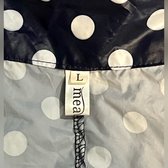Women’s Navy Polka Dot Rain Jacket - Size Large - Picture 3 of 3
